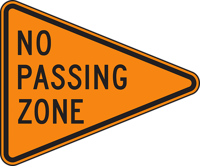No Passing Zone Traffic Sign PNG with transparent background