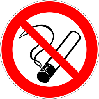No Smoking Sign Graphic PNG with transparent background