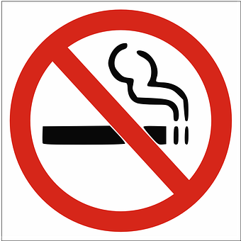 No Smoking Sign PNG with transparent background