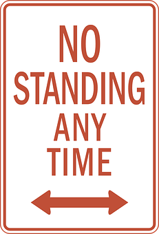 No Standing Sign PNG image with a transparent background, free high-resolution download