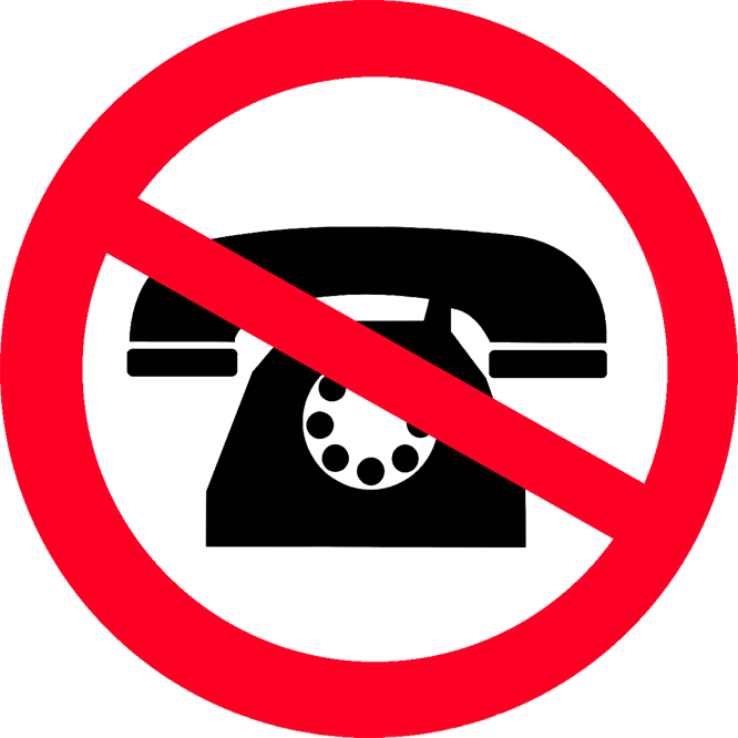 No Telephone Sign