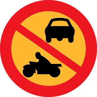 No Vehicle Entry Sign PNG with transparent background
