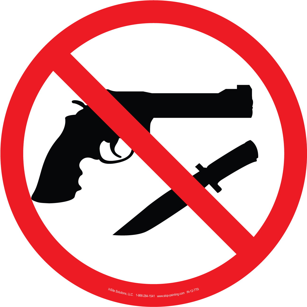 No Weapons Sign