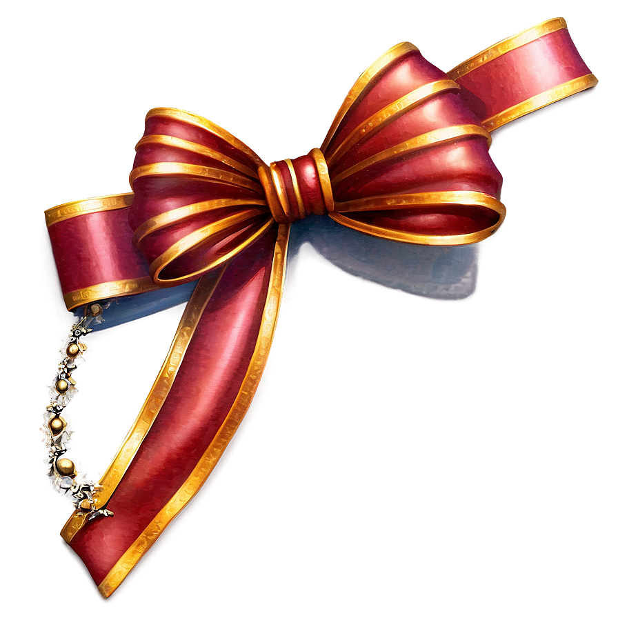 Noel Ribbon And Bow Png 06292024