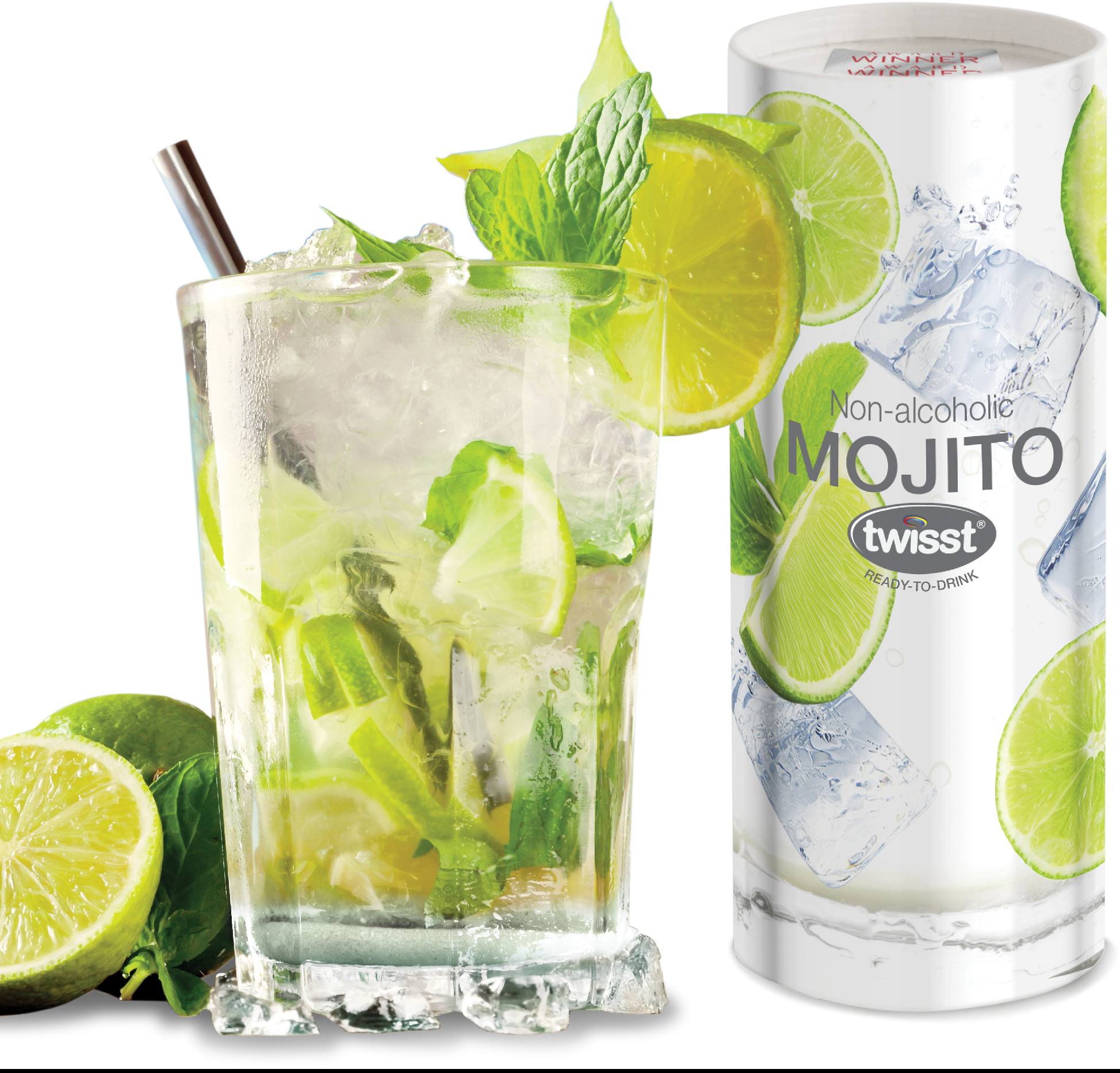 Non Alcoholic Mojito Drinkand Can