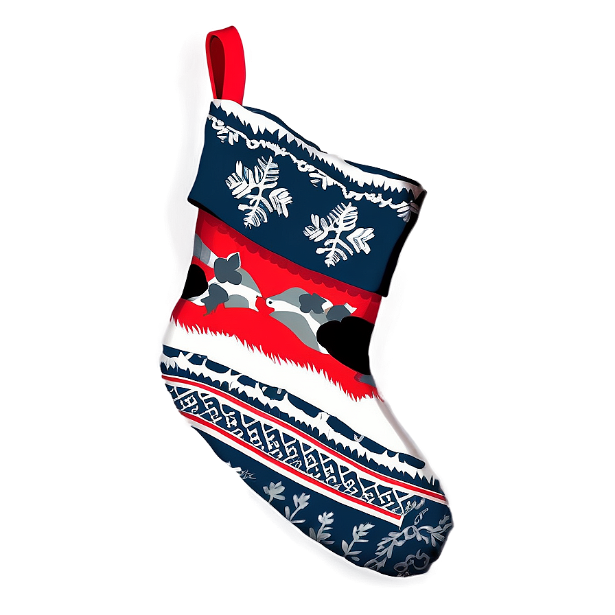 Nordic Christmas Stocking Png Tbr10