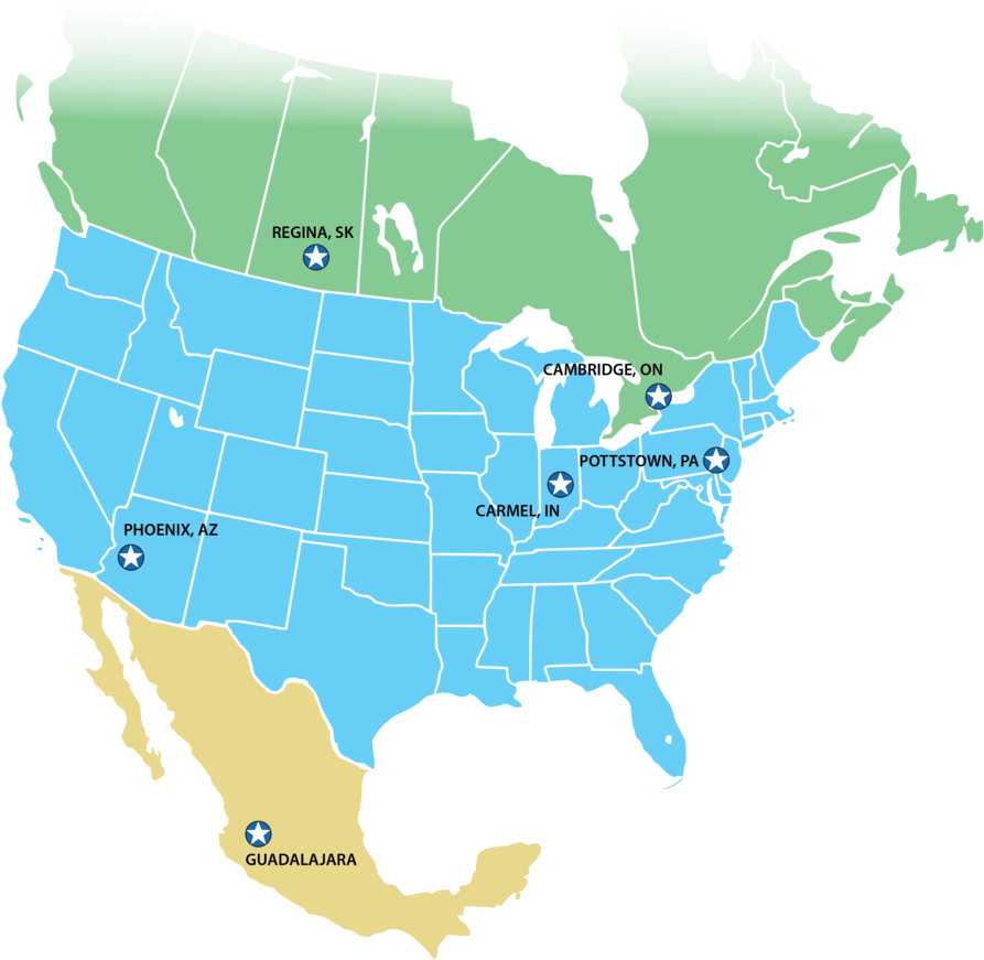 Canada Mexico Usa Distribution Map - Map Of North America Grey, HD Png Download PNG image with a transparent background, free high-resolution download