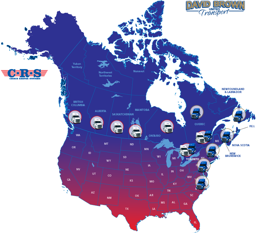 Food Transport Service Map - Canada Winter Average Temperature, HD Png Download PNG with transparent background