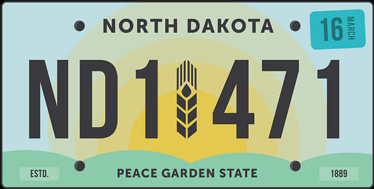 North Dakota License Plate