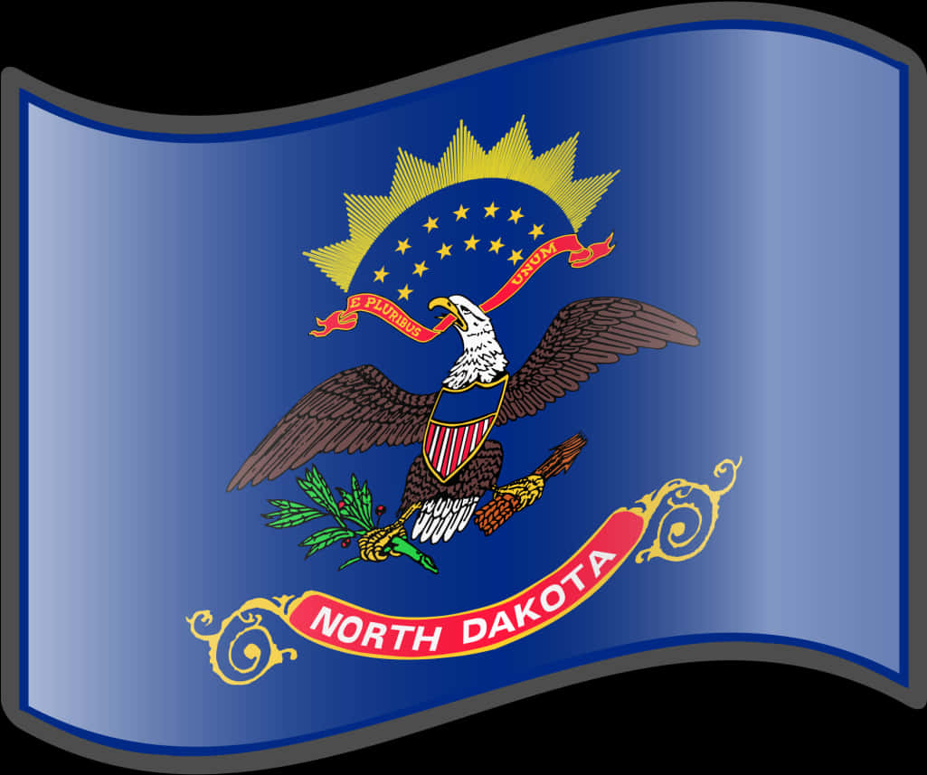 Transparent Mexico Flag Eagle Png - State Flag North Dakota Flag, Png Download PNG with transparent background