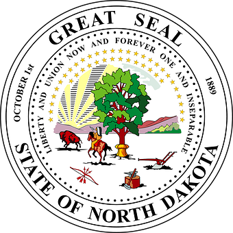 North Dakota State Seal PNG image with a transparent background, free high-resolution download