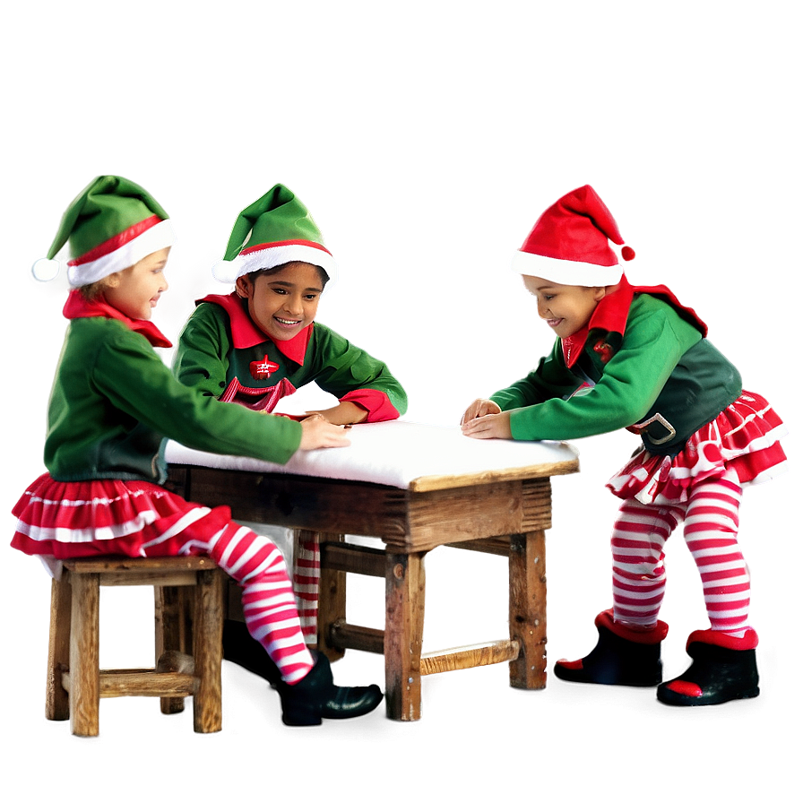 North Pole Christmas Elves Workshop Png Brh98