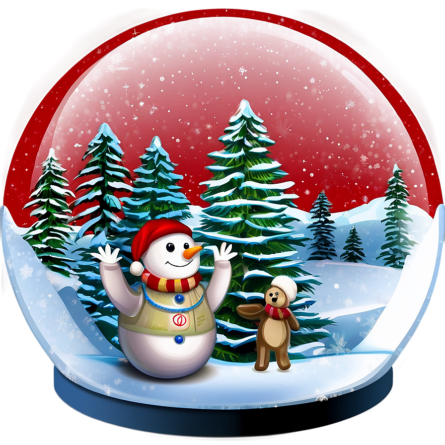 North Pole Snow Globe Scene PNG 06122024 PNG image with a transparent background, free high-resolution download