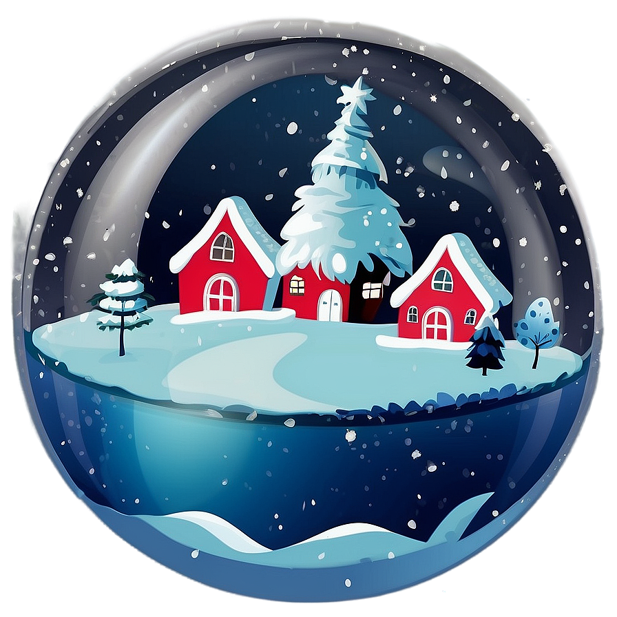 North Pole Snow Globe Scene PNG ebp80 PNG image with a transparent background, free high-resolution download