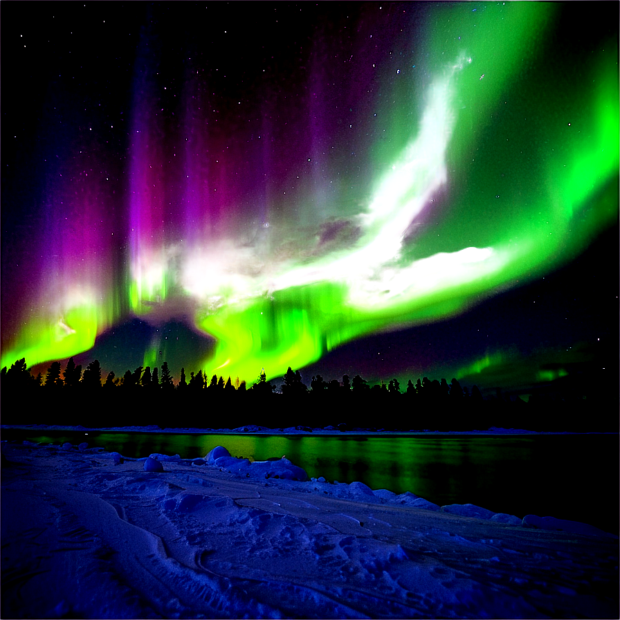 Northern Lights Finland PNG 90 PNG with transparent background