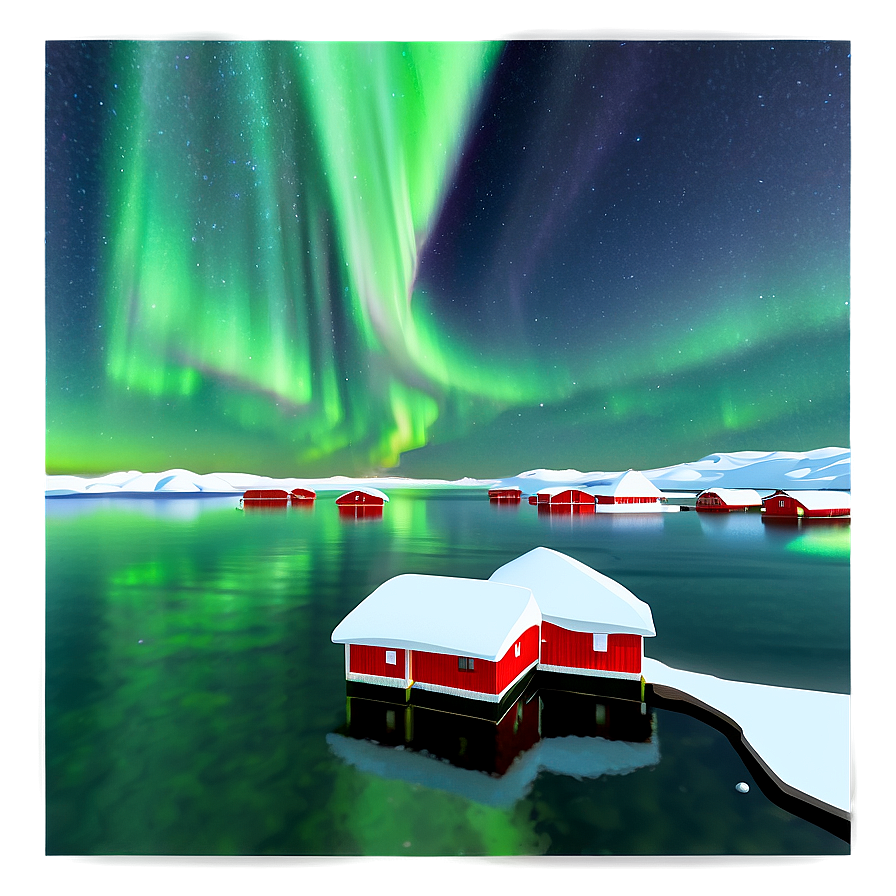 Northern Lights Over North Pole Png 93