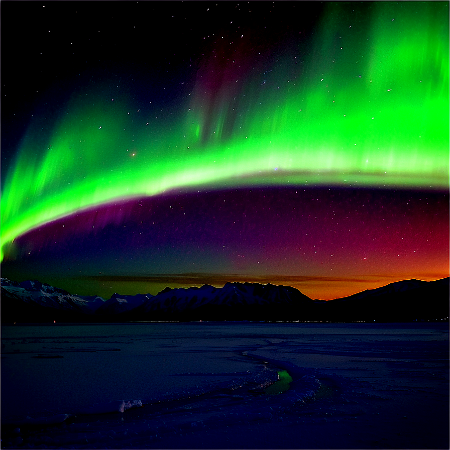 Northern Lights Over North Pole PNG ceg PNG image with a transparent background, free high-resolution download