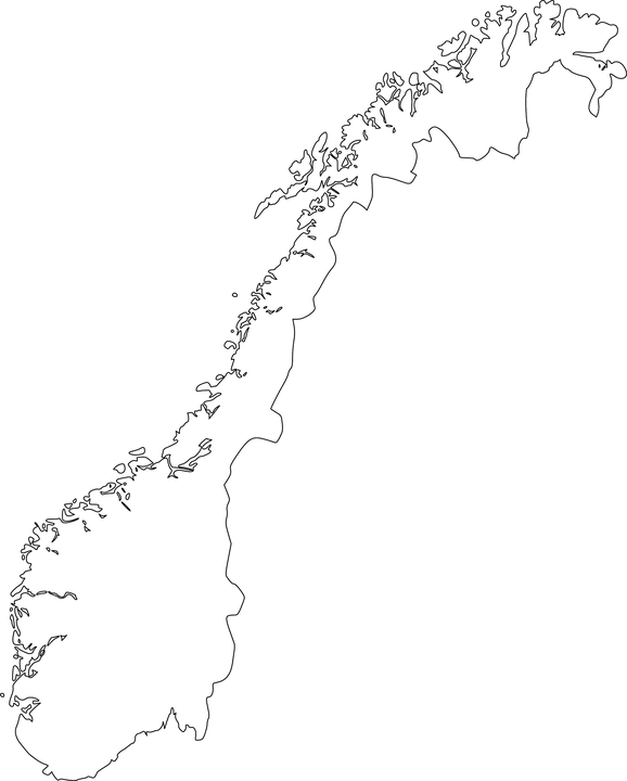 Norway, Map, Country, Europe, Norwegian - Norway Map Outline, HD Png Download PNG image with a transparent background, free high-resolution download