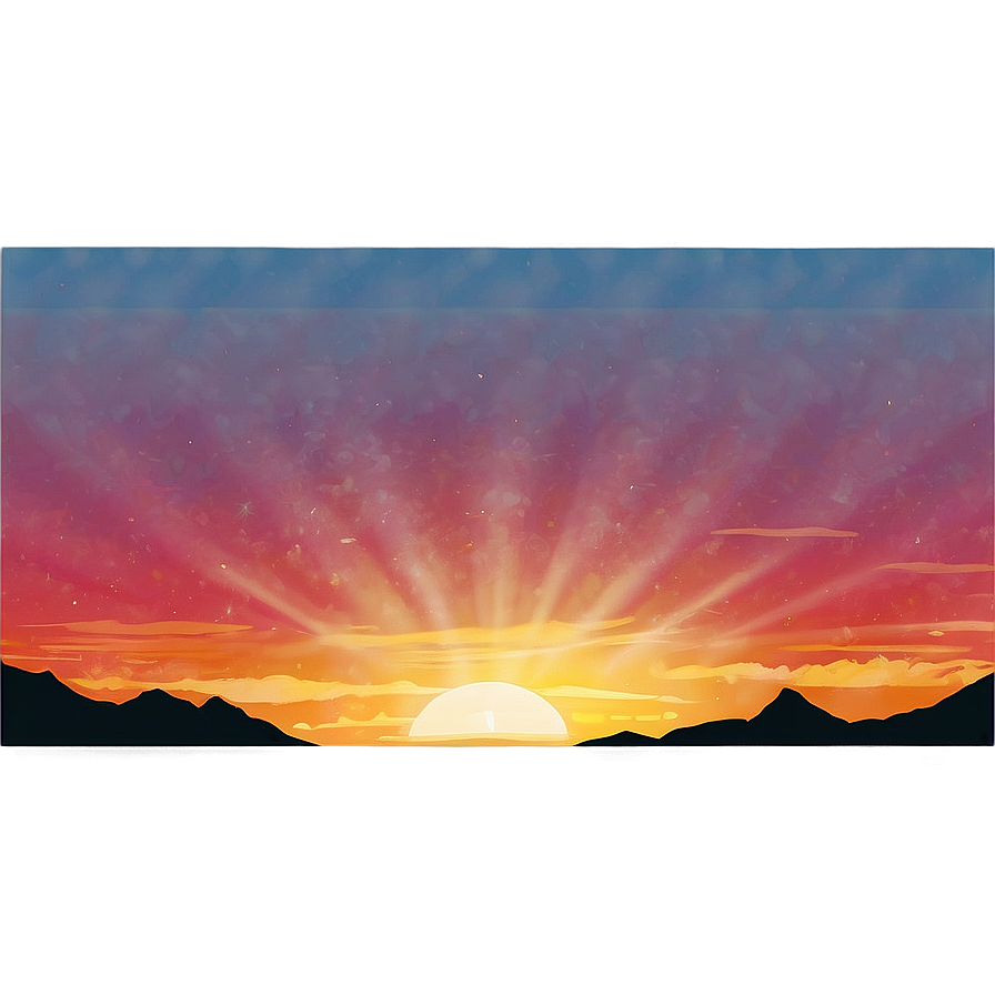 Nostalgic Sunset Horizon PNG 06252024 PNG with transparent background