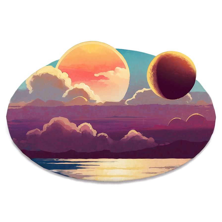 Nostalgic Sunset Horizon PNG 06252024 PNG with transparent background