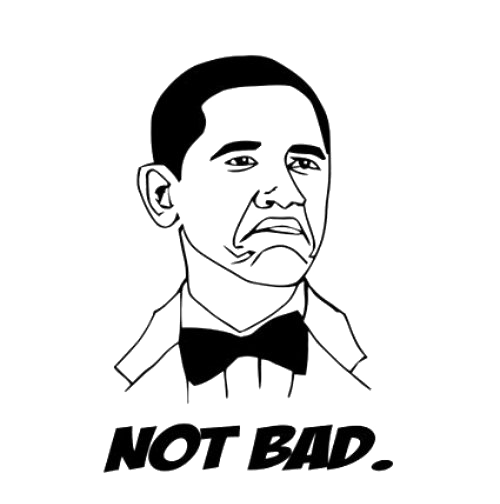 Not Bad Obama Face Transparent PNG PNG image with a transparent background, free high-resolution download