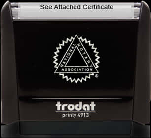 Notary Association Stamp Trodat Printy4913 PNG with transparent background