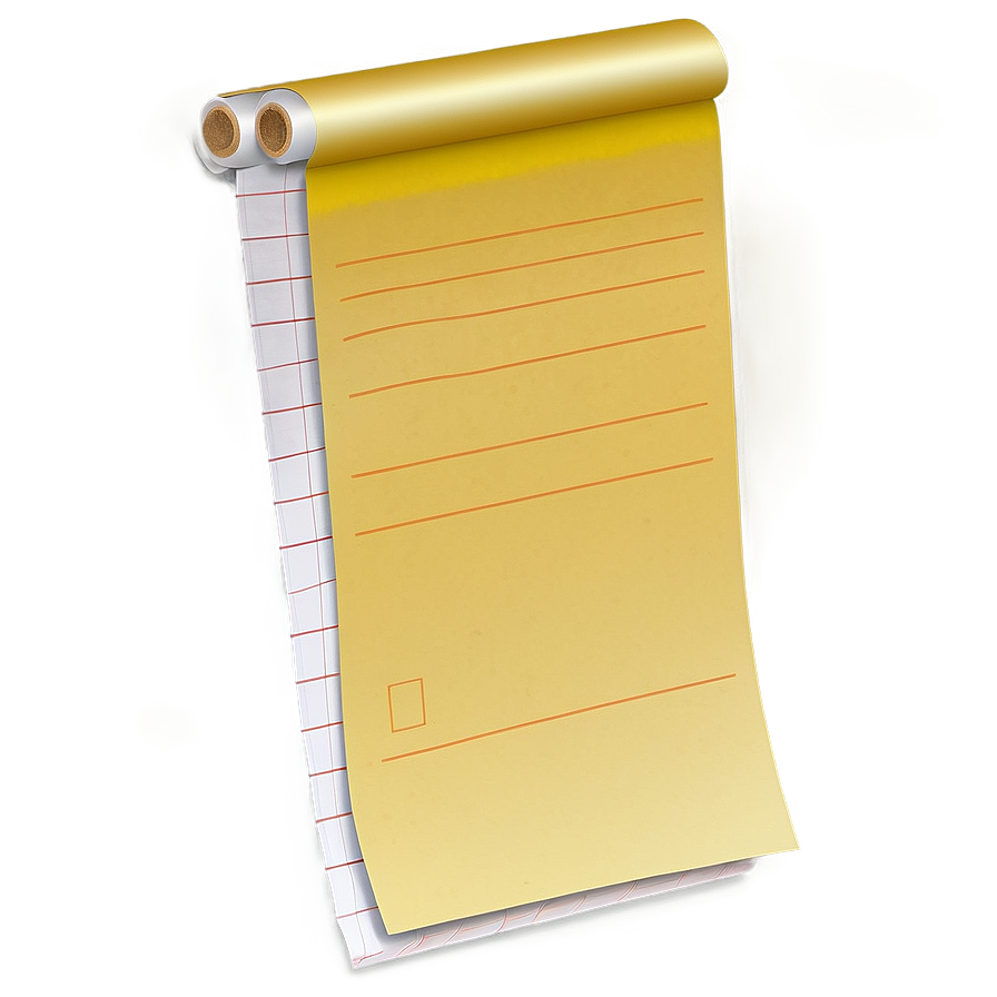 Note Paper With Sticky Tape Png 06262024