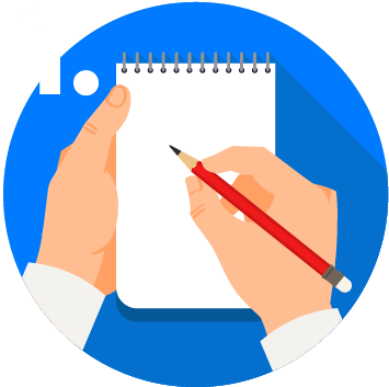Note Taking Concept Illustration PNG with transparent background