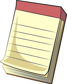 Notepad Clipart Image PNG with transparent background