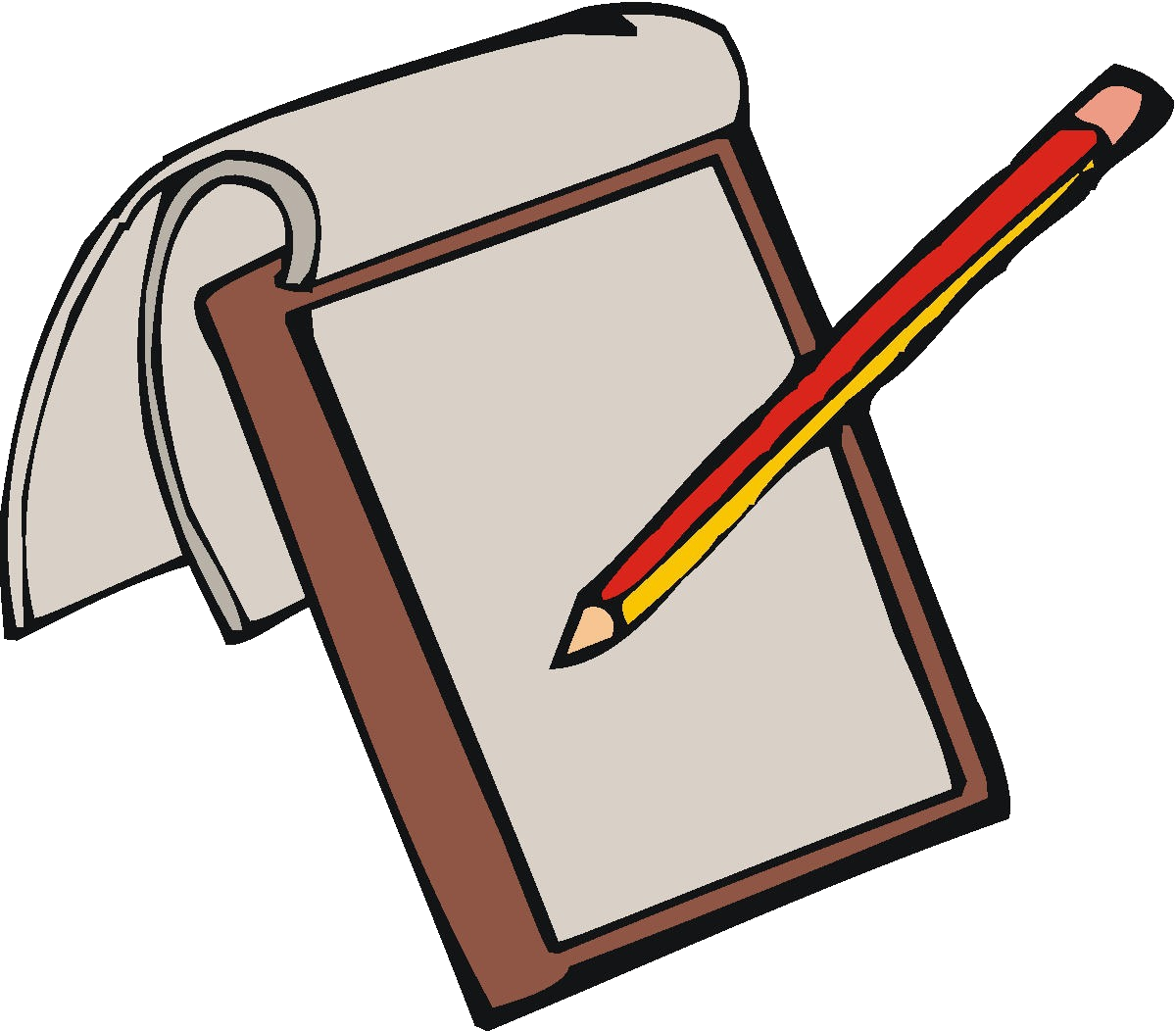 Notepadand Pencil Clipart