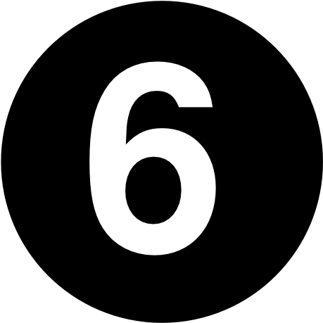 Number6 Icon Black Background