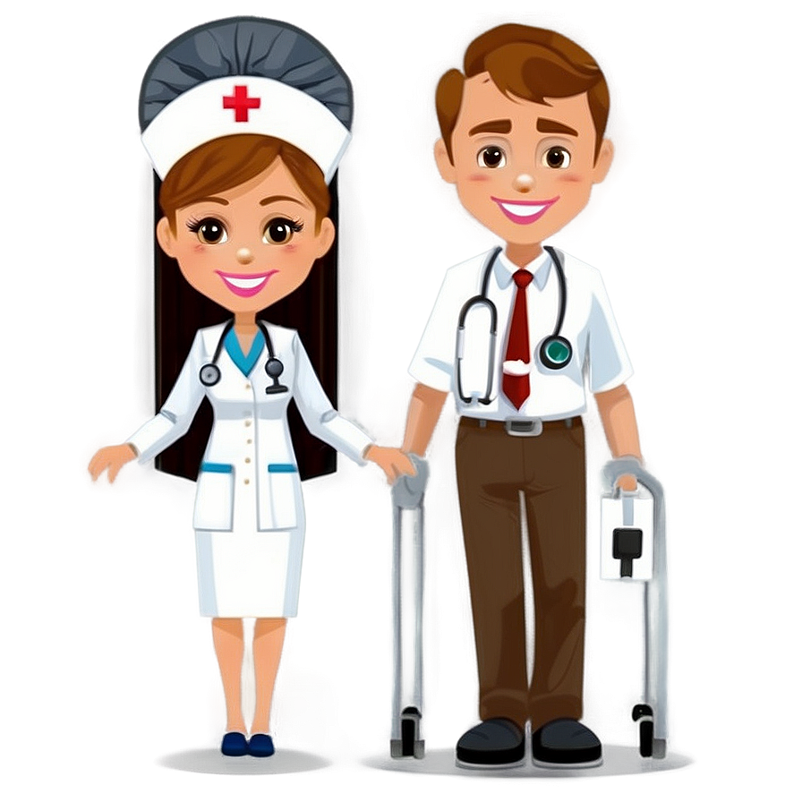 Nurse and Doctor Cartoon PNG lwj PNG image with a transparent background, free high-resolution download