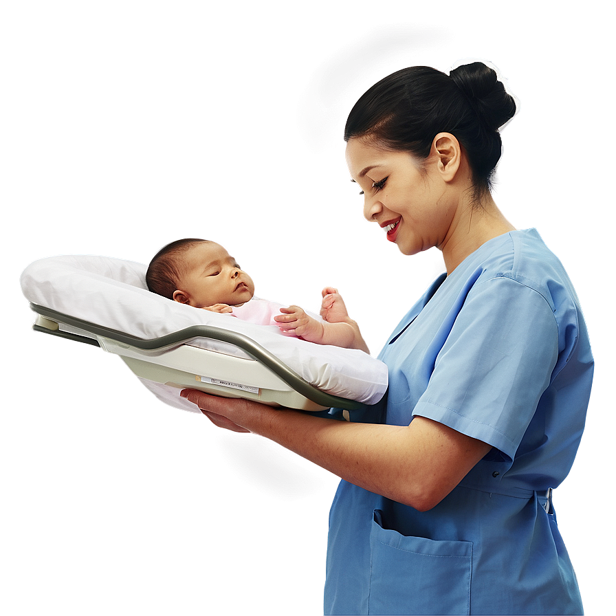 Nurse And Newborn Baby Png Qjc