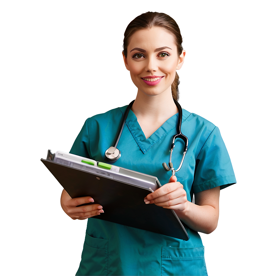 Nurse Holding Clipboard Png Qag