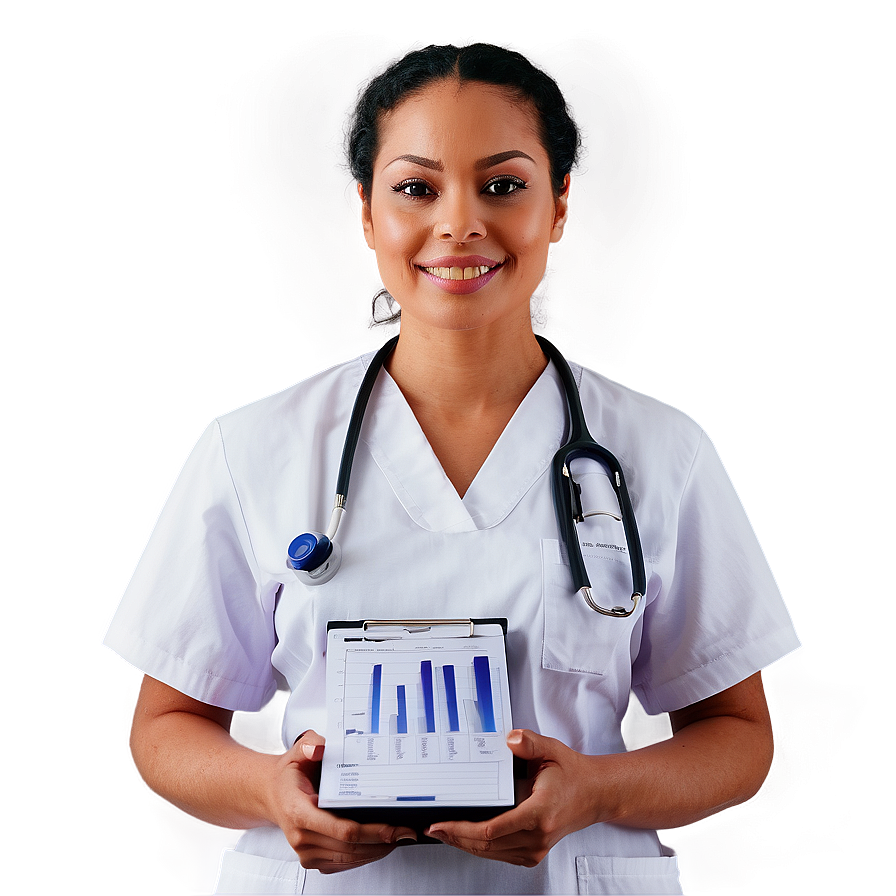 Nurse With Medical Chart Png Ift