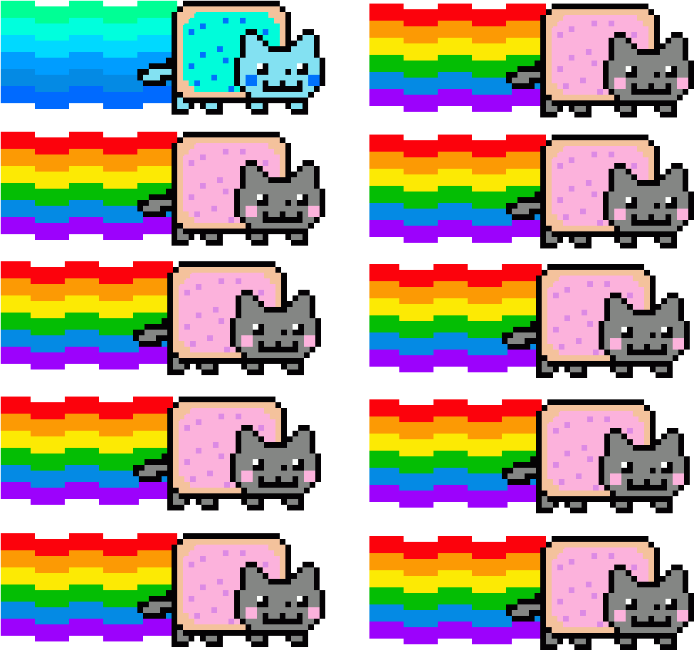 Nyan Cat Clipart Blueberry, HD Png Download PNG with transparent background