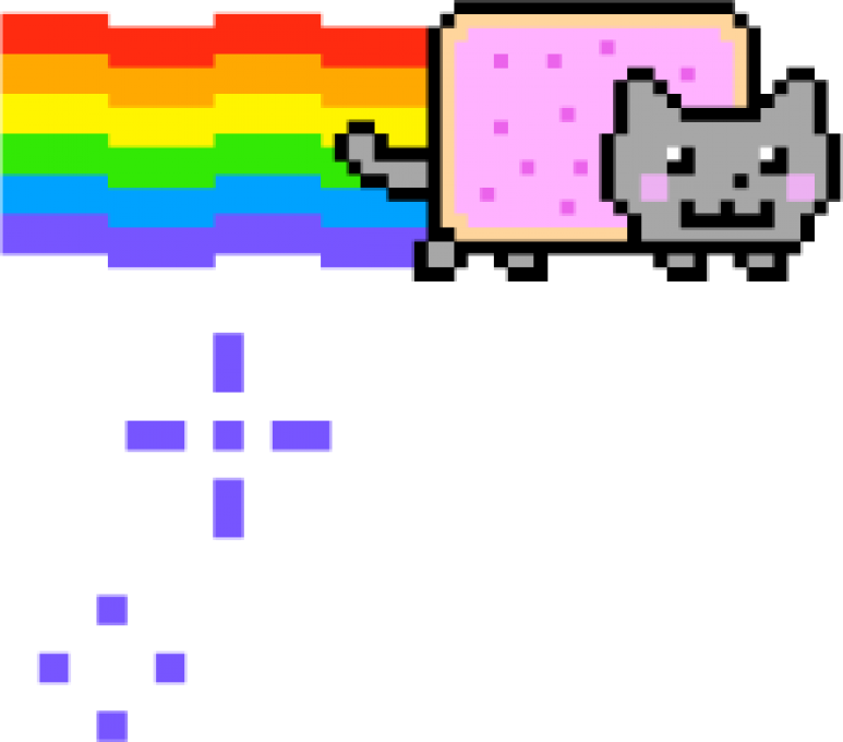 Gif Nyan Cat Png , Png Download - Nyan Cat Rainbow Gif, Transparent Png PNG with transparent background