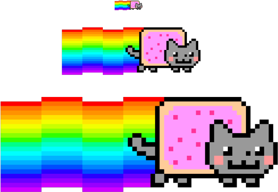 Image - Nyan Cat Rainbow Png, Transparent Png PNG with transparent background