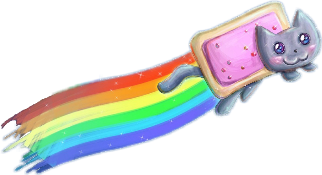#nyancat #nyan #cat #rainbow - Nyan Cat, HD Png Download PNG with transparent background