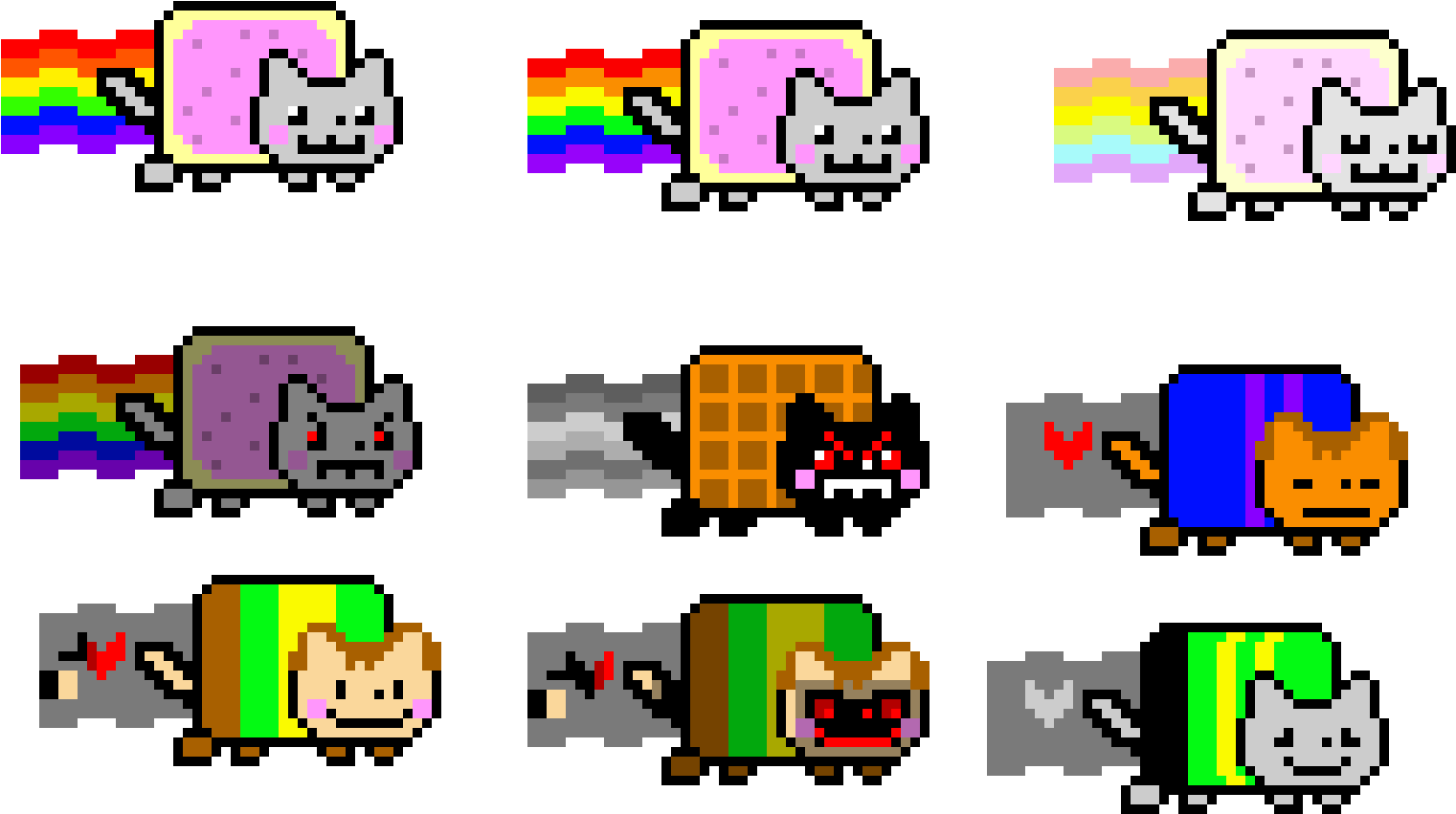 Nyan Cat Different Versions, HD Png Download PNG with transparent background