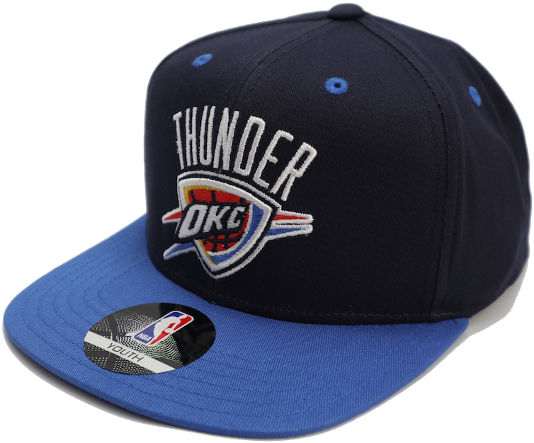 Oklahoma City Thunder Nba Team Logo Two-tone Youth - Oklahoma City Thunder PNG image with a transparent background, free high-resolution download