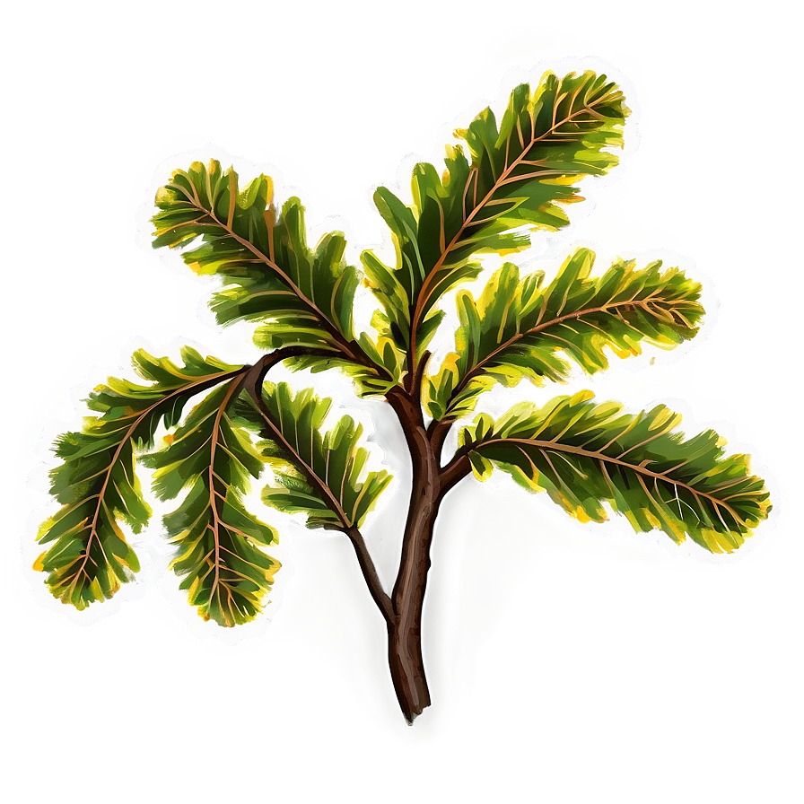 Oak Branch in Bloom PNG xov4 PNG with transparent background