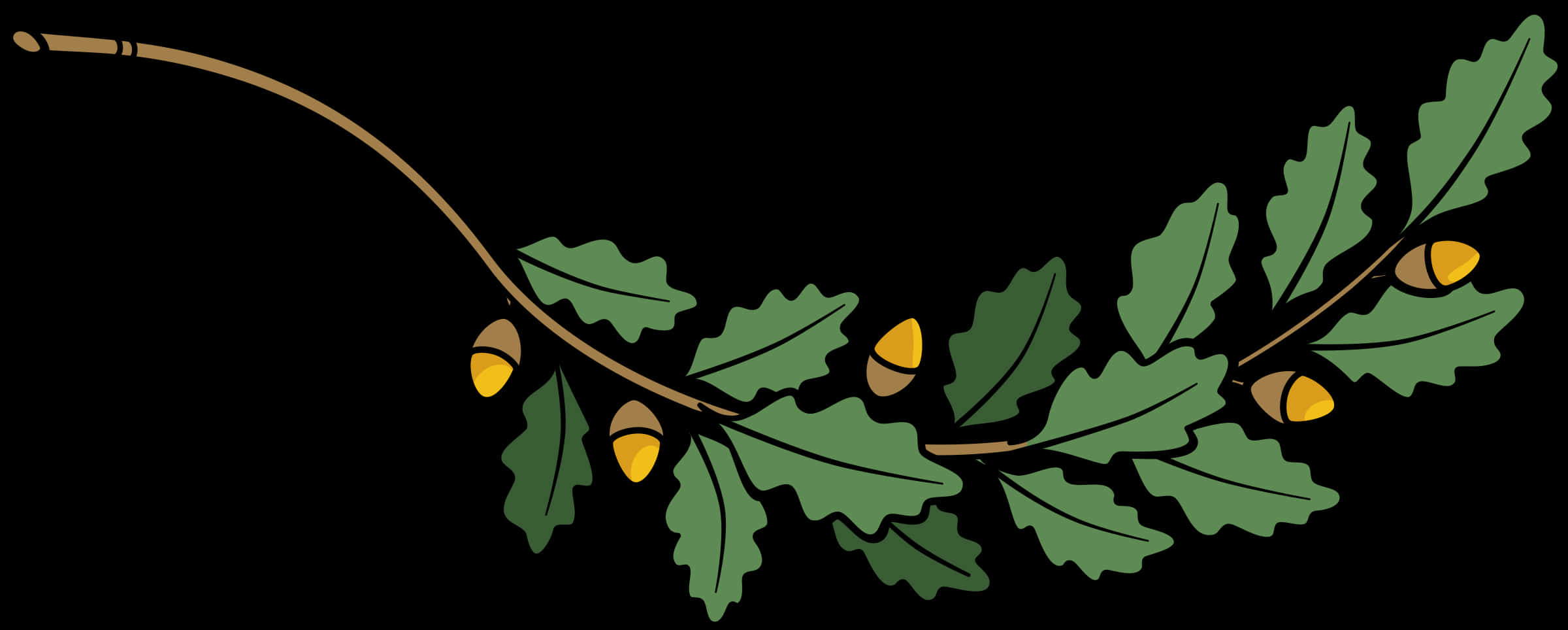 Oak Leaf Branch Clipart