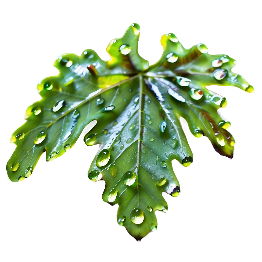 Oak Leaf Dewdrops PNG 52 PNG with transparent background