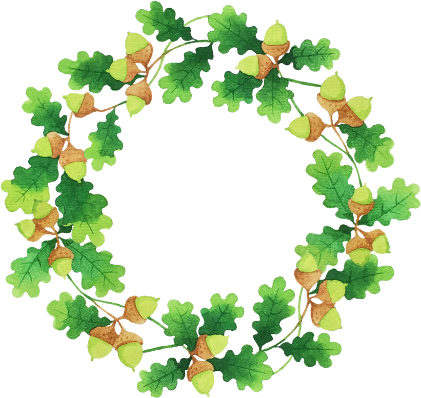 Oak Leaf Garland Illustration