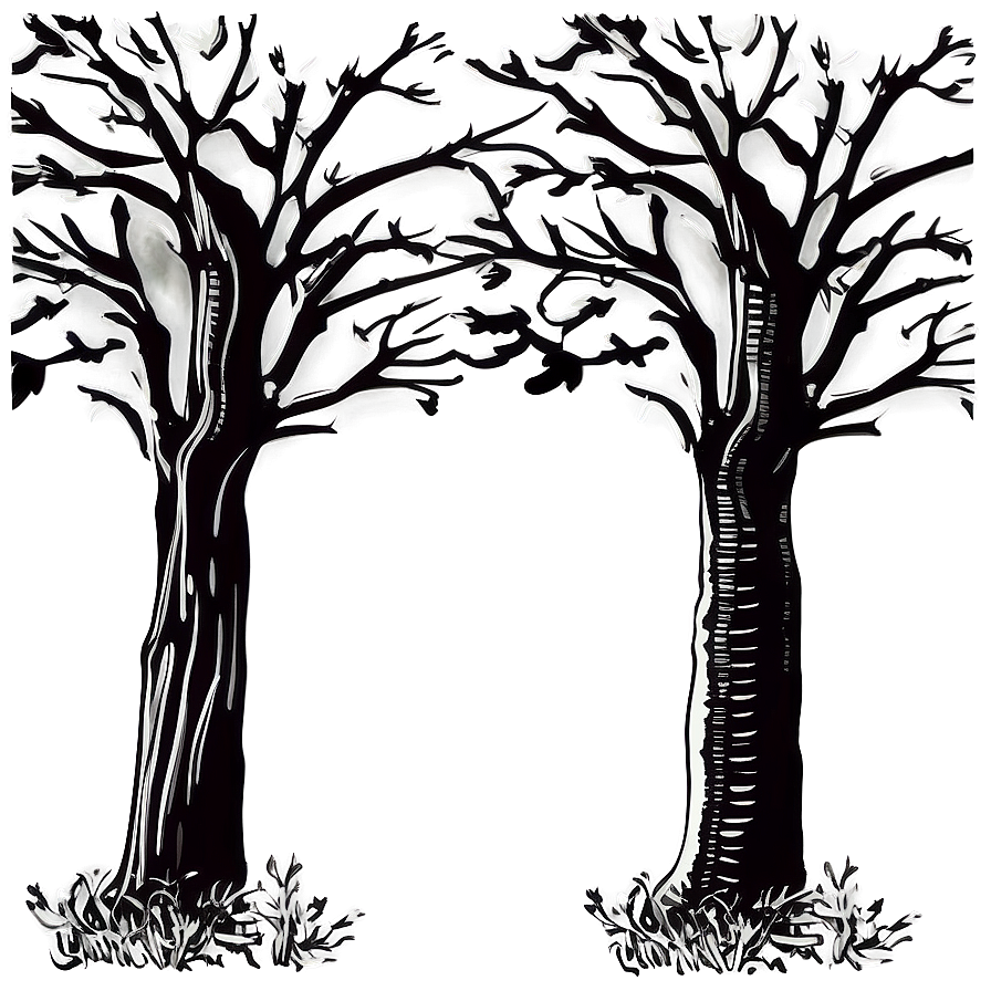 Oak Tree Line Art Png Rhp34