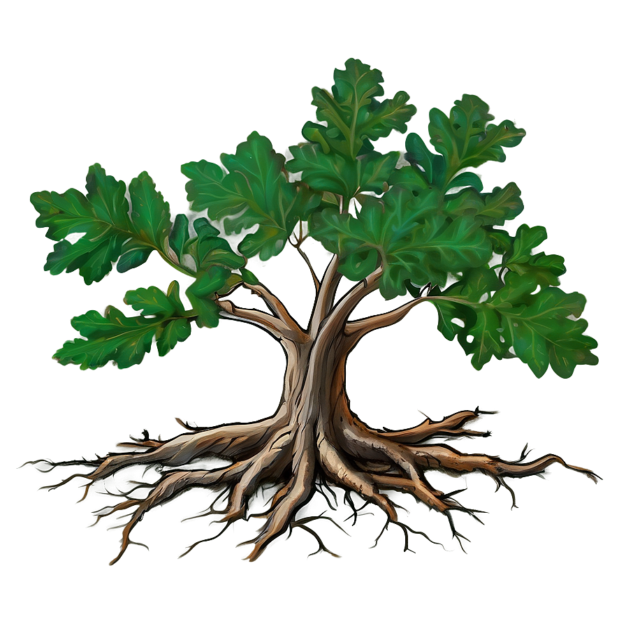 Oak Tree Root System PNG 06262024 PNG with transparent background