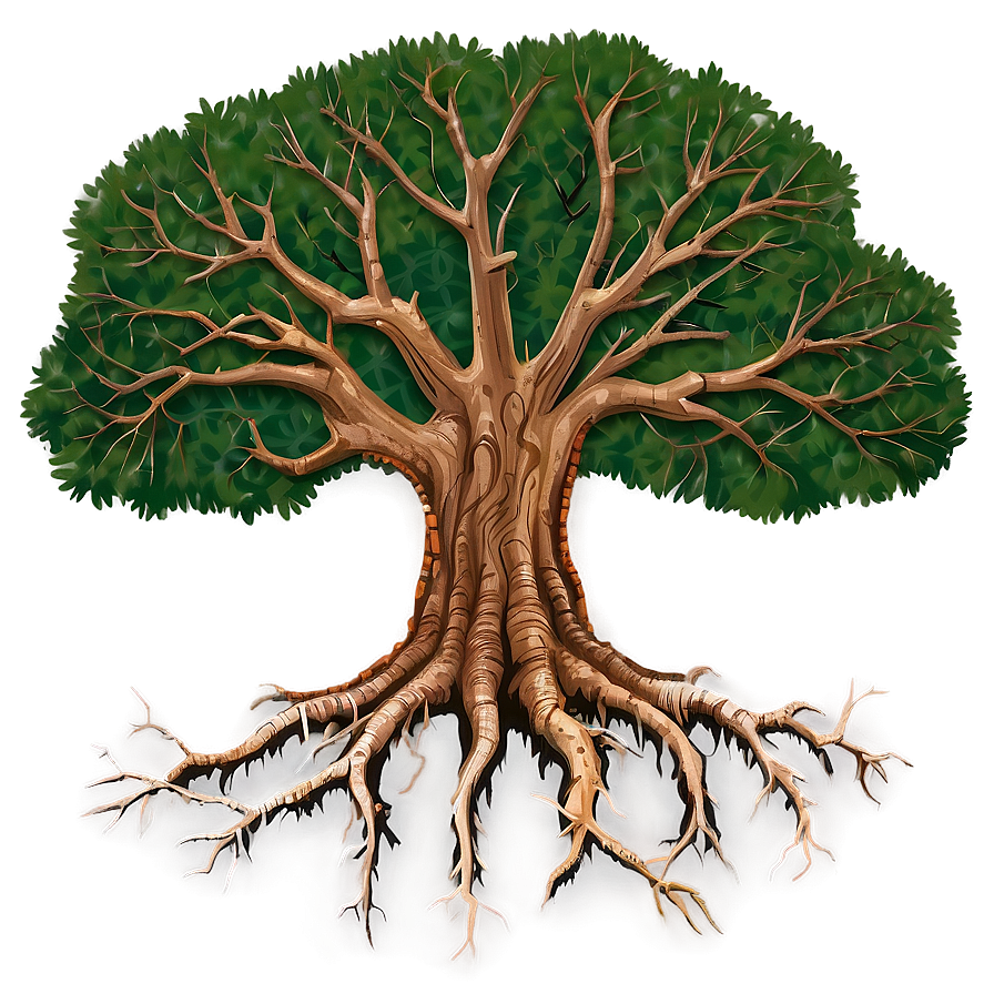 Oak Tree Root System Png Hhw91