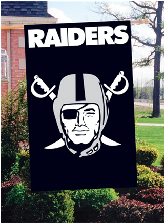 Oakland Raiders Applique Banner Flag - Oakland Raiders PNG with transparent background