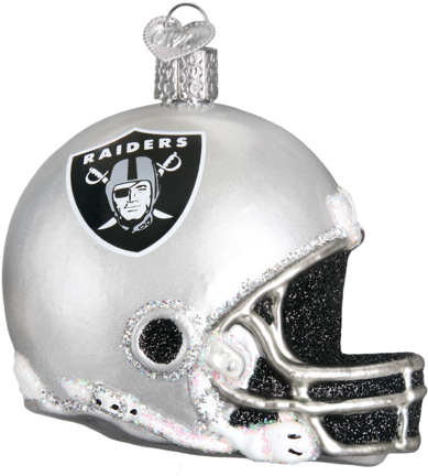 Oakland Raiders Helmet Ornament - Oakland Raiders Nfl Football Helmet Glass Ornament PNG with transparent background